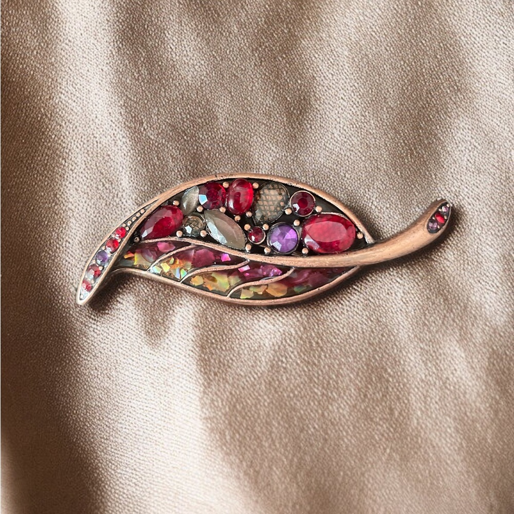 Vintage Liz Claiborne Jeweled Brooch